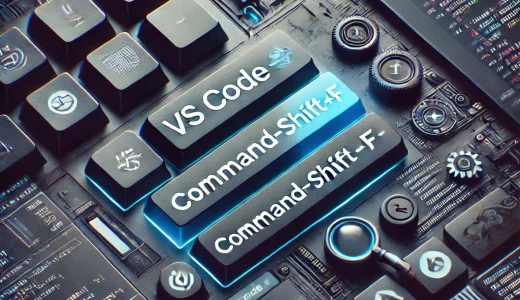 VS Codeで全ファイルの横断検索をするにはCommand+Shift+F