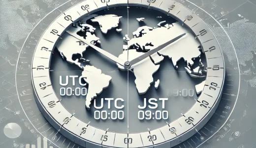 UTC が午前0時の時JST は午前9時