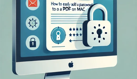 MacでPDFにパスワードを簡単にかける方法